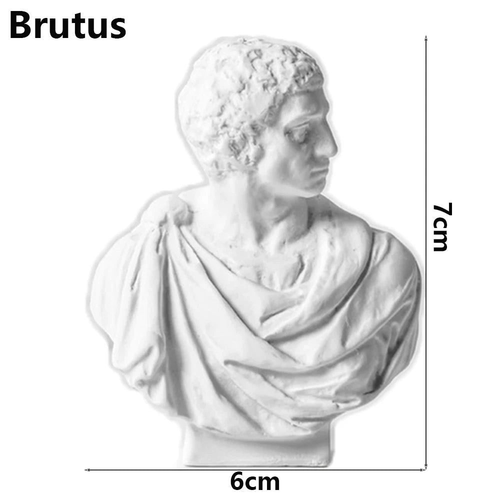 buste sculpté résine blanc sculpture grecque décoration intérieure ornement pratique dessin