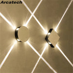 lampe murale moderne argentée chambre entrée étude quatre leds minimalistes