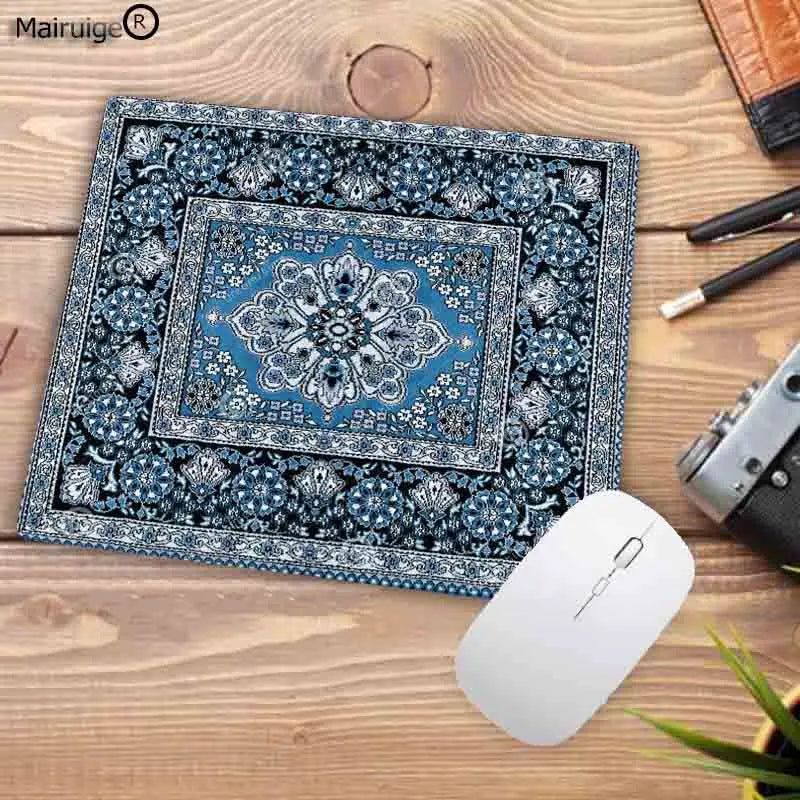 tapis souris persan impermeable 22x18cm rouge noir bleu beige non glissant adapté jeux personnalisable