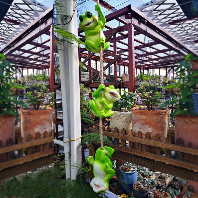 décoration suspendue tortues grenouilles résine vert marron exprès faciales jardin enfantinextérieurintérieur