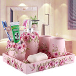 Porte-savon et porte-brosse à dents en résine