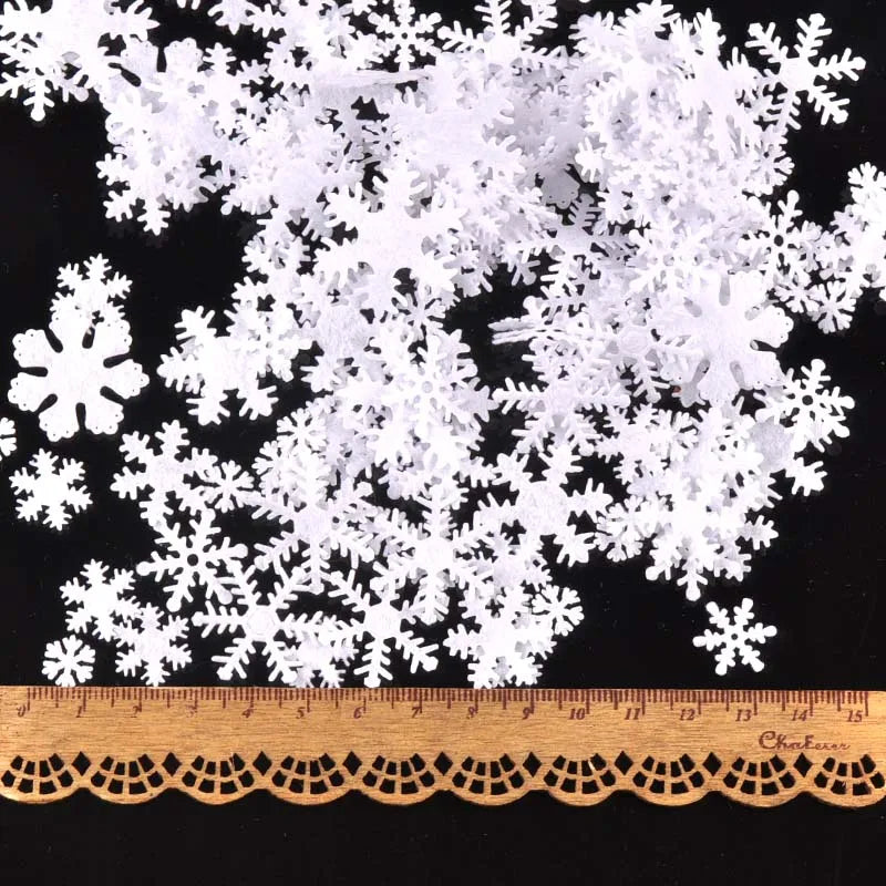 feutre flocons neige blanc non tissé scrapbooking décoration artisanat bricolage fêtes noël appliques 10