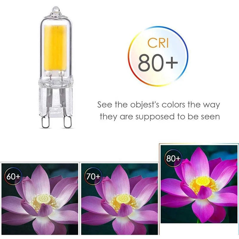 ampoule led g9 transparente 6w 9w 12w 2700k 6500k 50000h modernes tringles