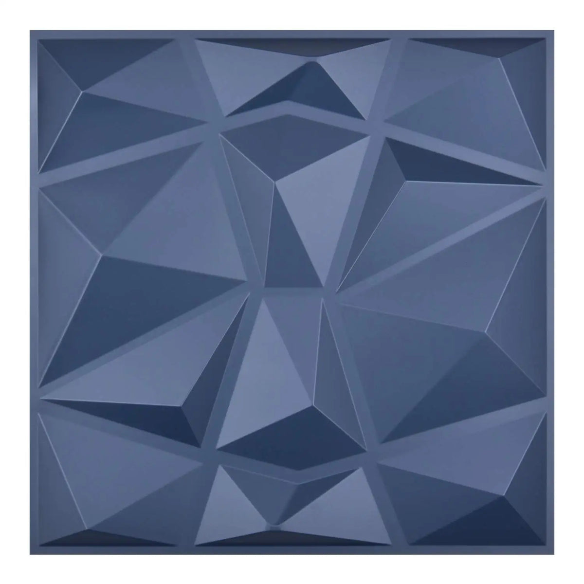 Lot de 12 carreaux muraux 3D bleu mat