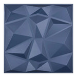 Lot de 12 carreaux muraux 3D bleu mat