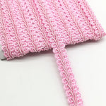 ruban dentelle motif floral couleur rose bleu violet classique yards polyester coton echangement mariage