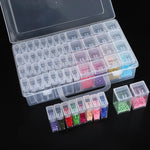 boîtes rangement transparentes compartiments modernes poignée pratique 32pcs 40pcs 48pcs 56pcs 64pcs