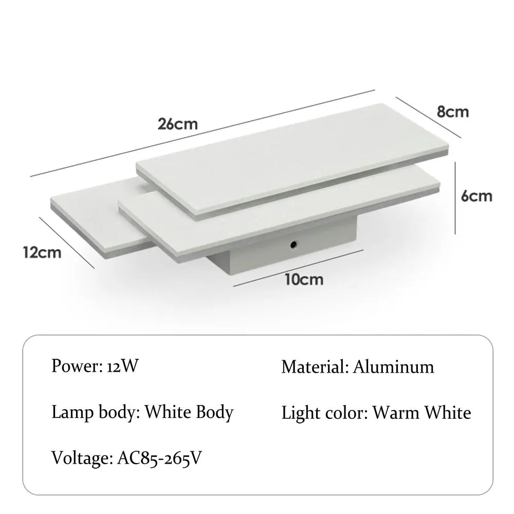 applique murale moderne led blanc noir éclairage quotidien minimaliste fixée mur