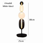 lampe sol moderne rouge blanc doré pied stable minimaliste vitrail led translucent