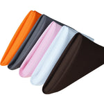 serviettes coton polyester 46x46cm classiques unies orange gris rose blanc marron rouge