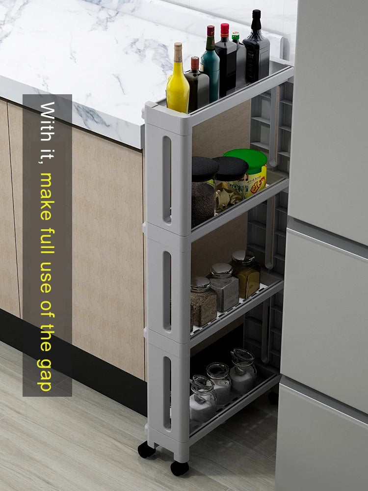 chariot rangement blanc moderne plateaux roulettes support cuisine respectueux environnement