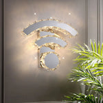 applique murale led moderne or blanc 10 ampoules 10 mètres carrés