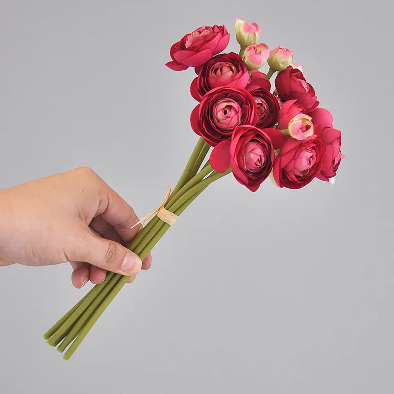 bouquet fleurs artificielles soie rose blanc vert clair moderne élégant décoration intérieur noël mariage