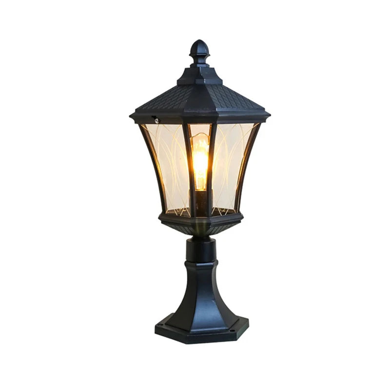 lampe jardin industrielle fixée mur transparente classique noir éclairage cuisine salle manger led étanche
