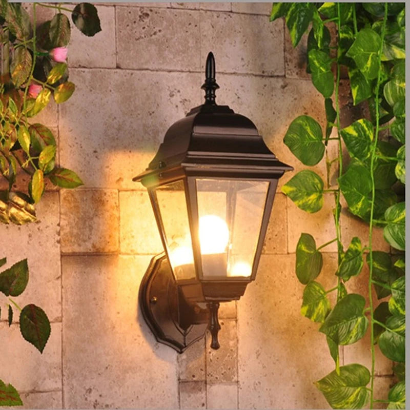 Applique murale extérieur rétro aluminium jardin