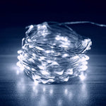 guirlande lumineuse led 5m 10m 20m blanc chaud télécommande modes festive moderne