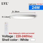Lampe LED moderne télécommande blanc plat autonome 24W 32W