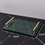 ensemble salle bain marbre vert doré distributeur savon porte brosse dents plateau rangement