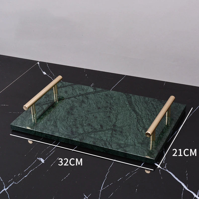 ensemble salle bain marbre vert doré distributeur savon porte brosse dents plateau rangement