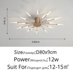 plafonnier moderne or noir lumineux acier alimentation électrique flux lumineux élevé chambre salon