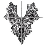 écharpe dentelle fine motifs floraux blanc noir beige rouge classique élégante polyester écologique