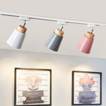 Spot lumineux conique moderne multi couleurs bleu gris jaune vert rose led éclairage rail