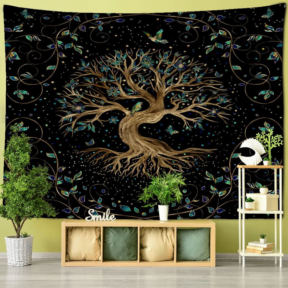 Tenture murale psychédélique Arbre de Vie