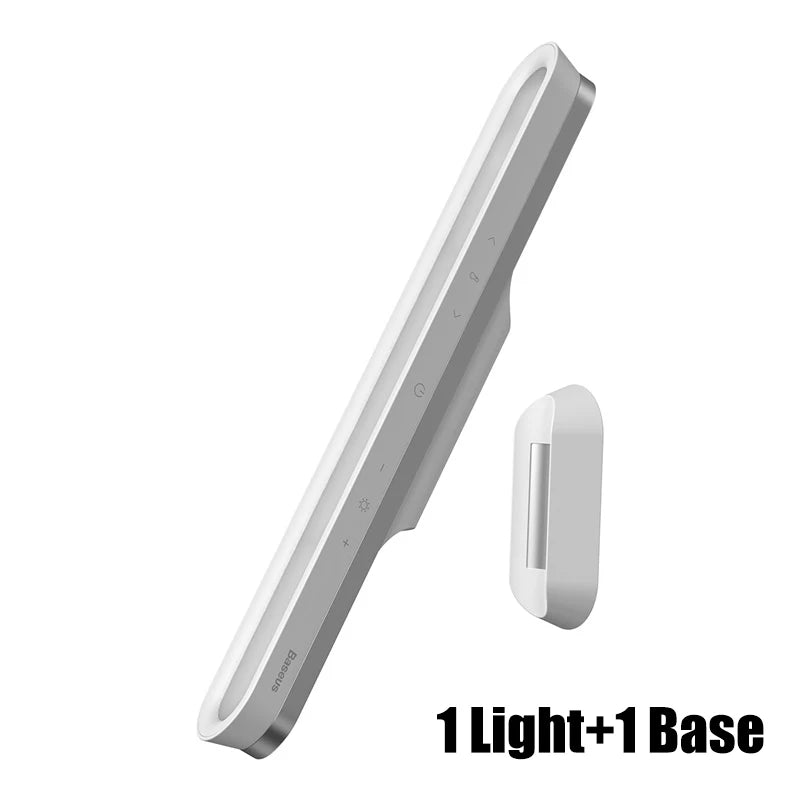 lampe led rechargeable aimantée sans fil blanc moderne minimaliste toucher marche arrêt usb recharge