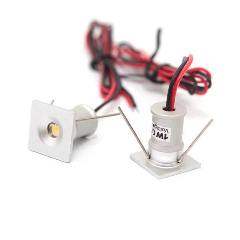 éclairage led mini downlight blanc moderne 12v 1w opaques câbles