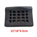coussin repos pied noir moderne spa bain lisse brillant trou support métallique