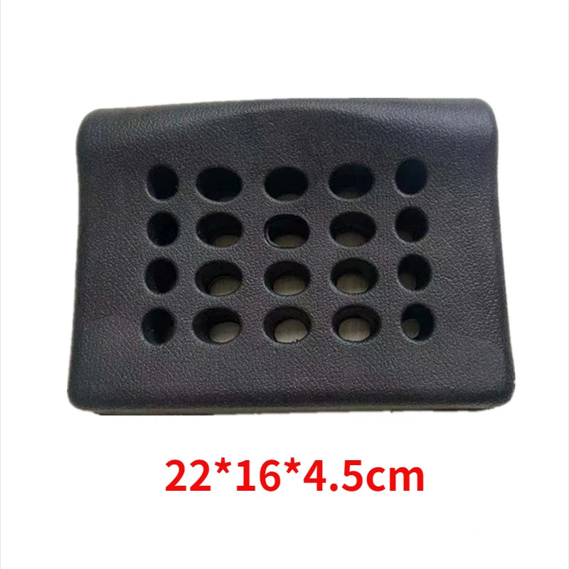 coussin repos pied noir moderne spa bain lisse brillant trou support métallique