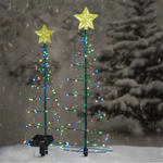 guirlande solaire led extérieure ip65 auto on 5m festif minimaliste noel vert jaune blanc
