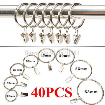 clips rideau métal noir argent nickel mat support draperie moderne barre tension acier inoxydable