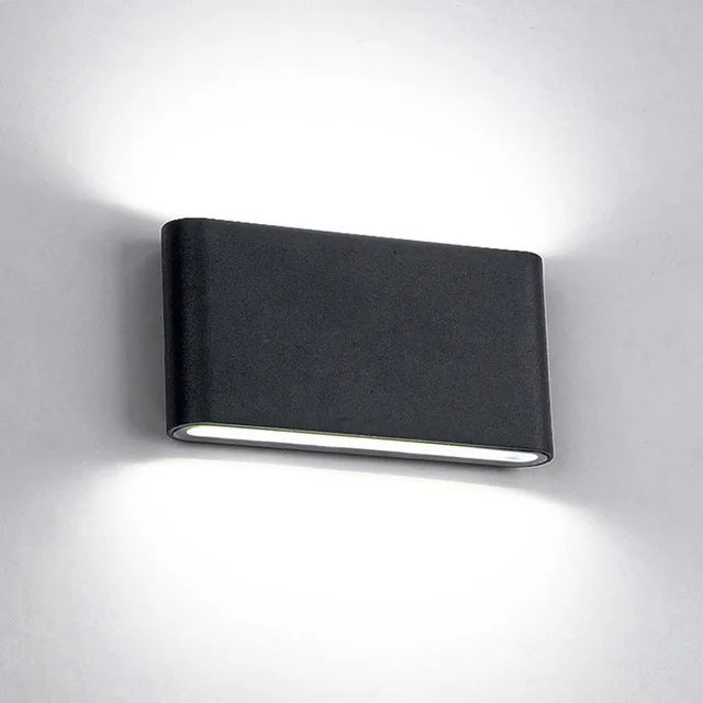 applique murale led 12w 6w waterproof contemporaine noir blanc fixations adhésives intérieure extérieure