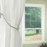 corde rideaux torsadée moderne beige blanc doré 70cm 55g polyester