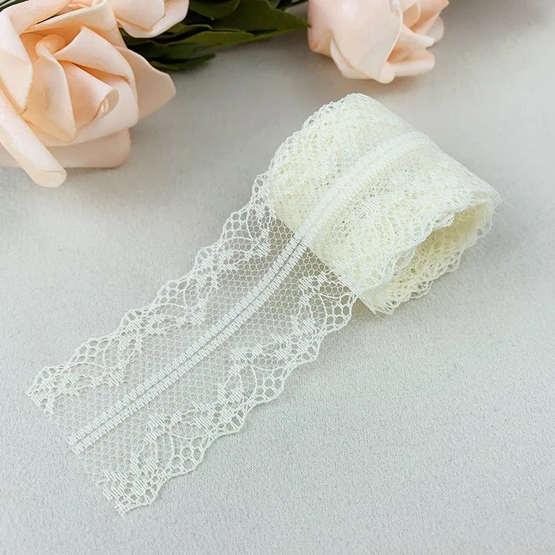ruban dentelle filet brodé élégant décoration mariage couture tissu décoratif bordure artisanat