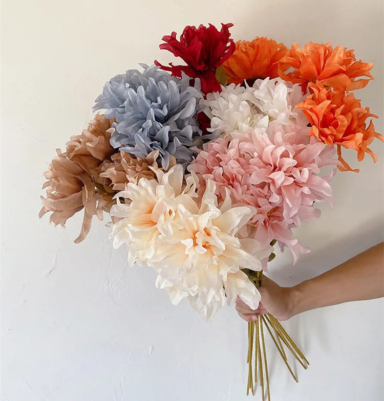 bouquet fleurs artificielles multicolore mariage anniversaire décoration intérieure moderne élégant feuillets détaillés