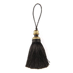 pompon doré noir classique décoration maison rideau vêtement textile accessoire artisanal soie polyester 21cm