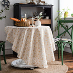 nappe ronde fleuriale tissage pompons table dextérieur mariage rustic champêtre