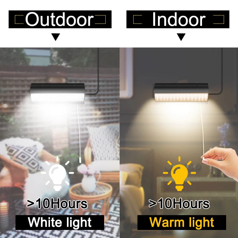 lampe solaire suspendue moderne interrupteur noir bleu panneaux solaires led clips