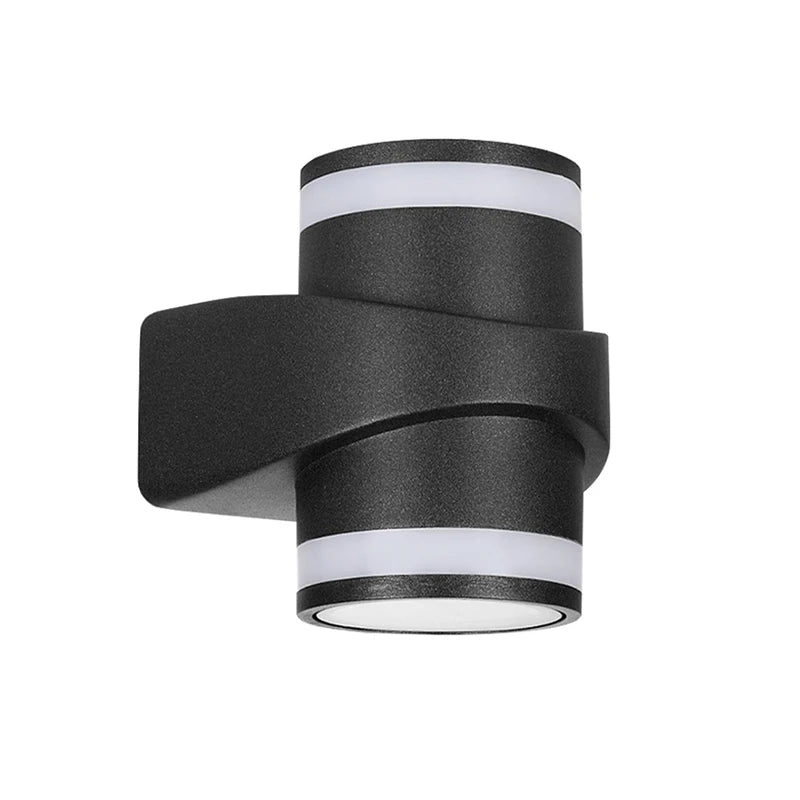 applique murale led moderne noir blanc spirale contemporaine fixations lumière chaude 6w