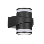 applique murale led moderne noir blanc spirale contemporaine fixations lumière chaude 6w