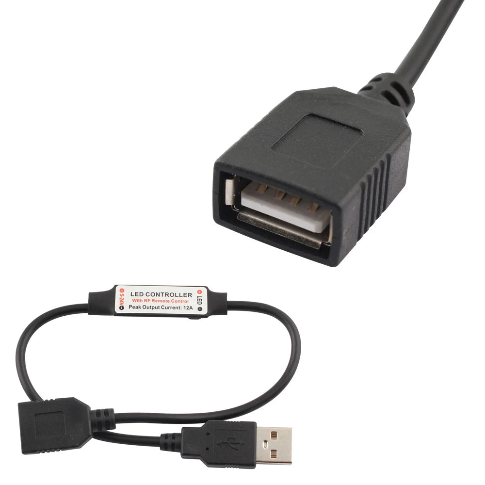 contrôleur led télécommande rf usb 5v 11 boutons noir blanc moderne