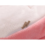 Détail du tissu polaire velours moelleux de la housse de couette