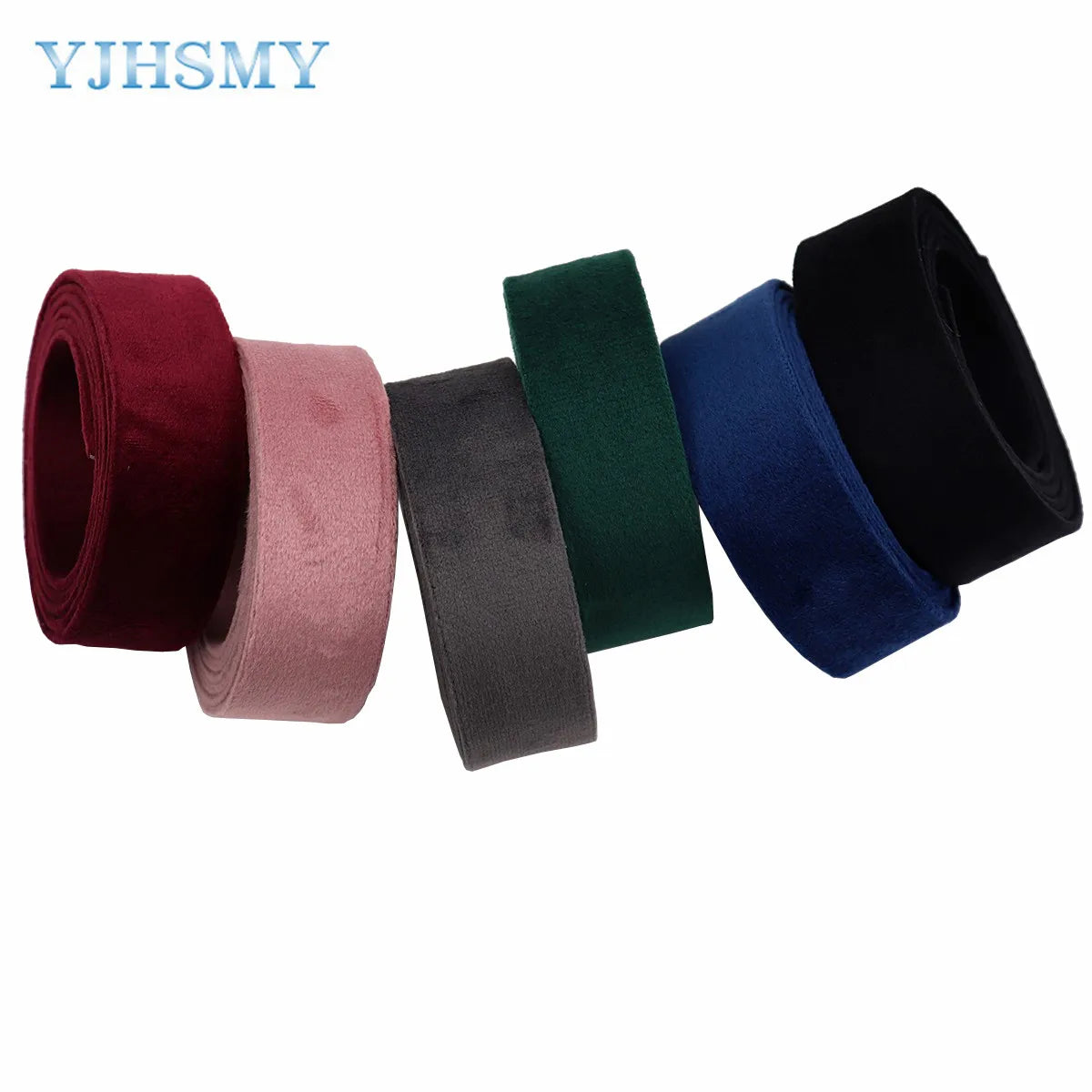 ruban velours uni bleu marine gris vert rose bordeaux 10mm 25mm 50mm opacité classique