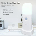 veilleuse led détecteur mouvement rechargeable usb blanc jaune moderne chambre table