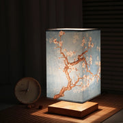 Veilleuse LED carrée en bois lampe de chevet japonaise rétro ambiance chaleureuse décoration intérieure