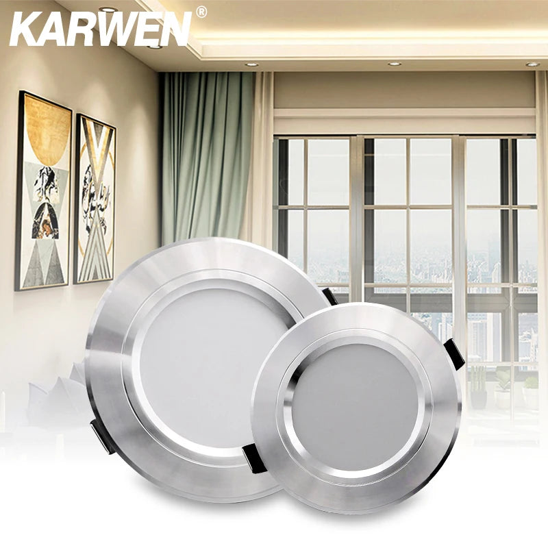 spot led argenté moderne 12w 15w 18w 9w 5w blanc froid blanc chaud aluminium