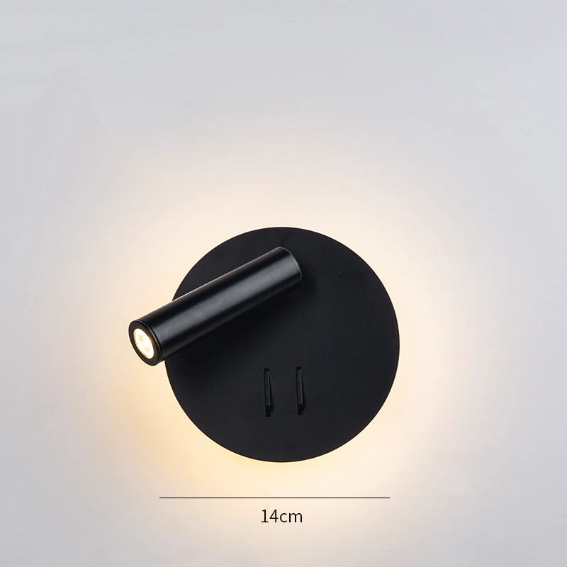Lampes murales modernes LED blanc noir réglables 220V 110V chambre coucher entrée salle manger