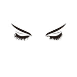 sticker mural minimaliste ombres yeux cils noirs adhésif salon chambre decoration pvc moderne